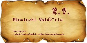 Misolszki Valéria névjegykártya